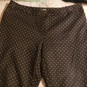 Black with white polka dot capris